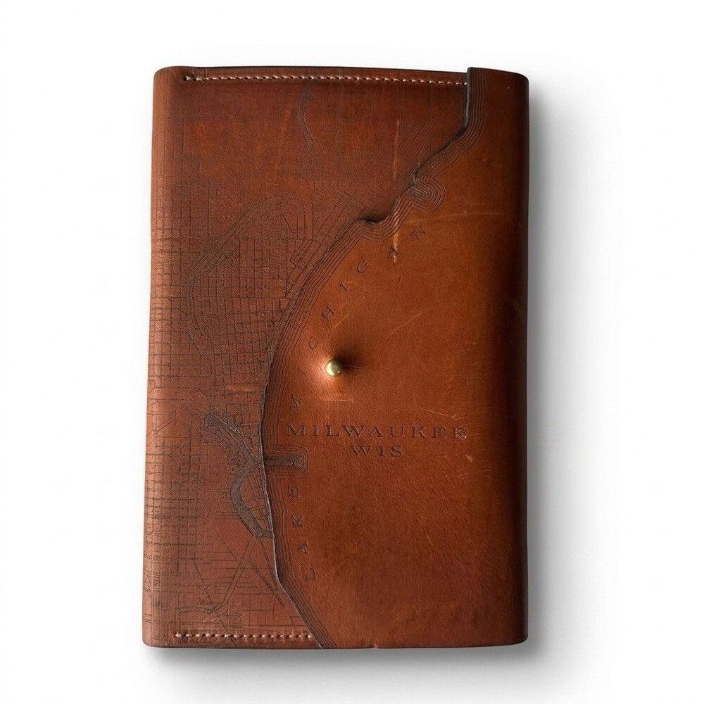 Tactile Craftworks Leather Milwaukee Map Journal Lined Moleskin Notebook Unused